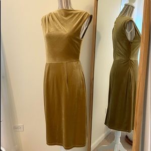 ModCloth olive green Velvet dress